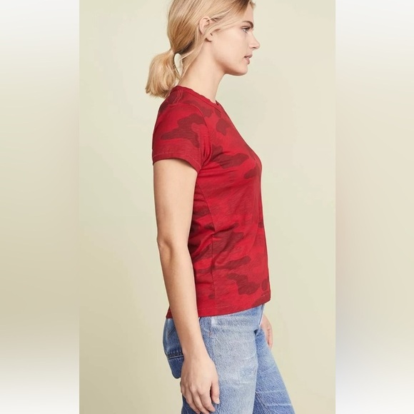 Rag and Bone Red Camo Short Sleeve Tee Shirt Size Small - Picture 4 of 13